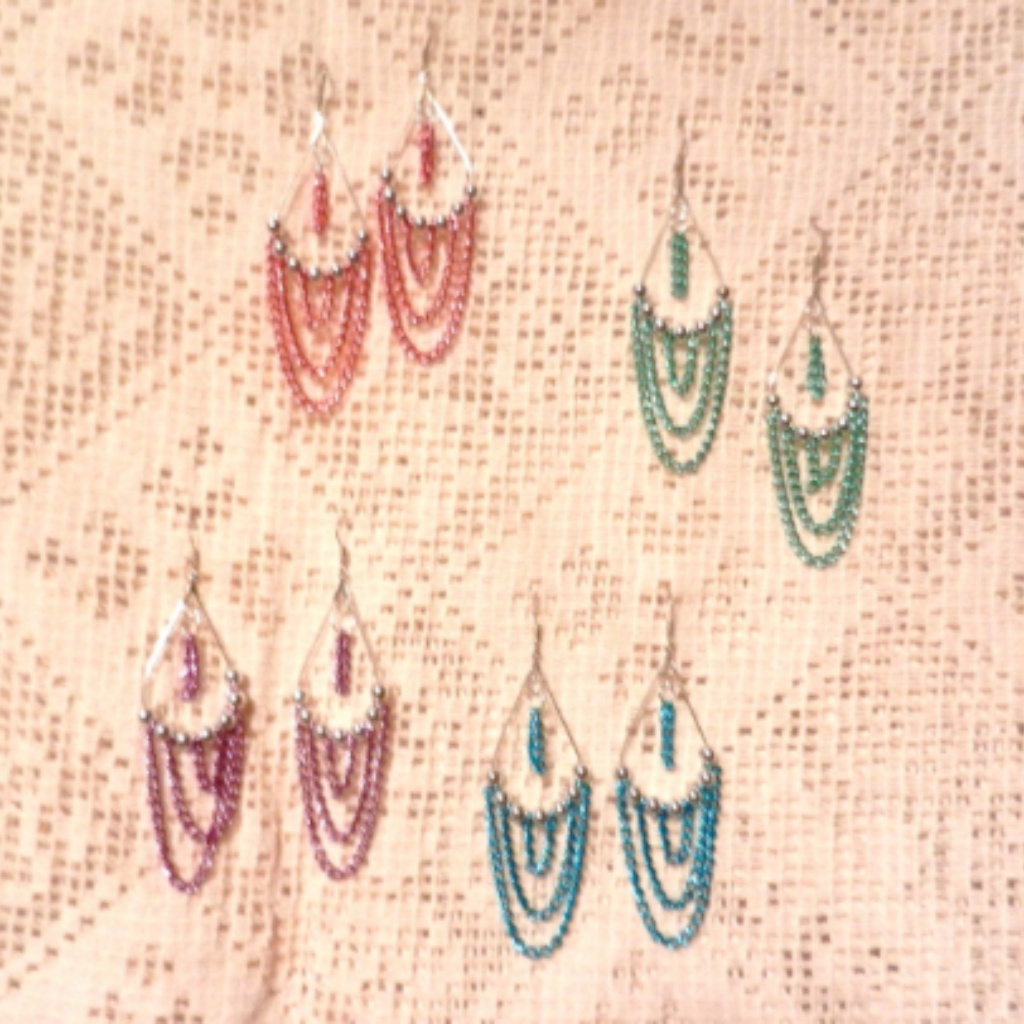 Bellydance Chain Dangle Hook Earrings 10$